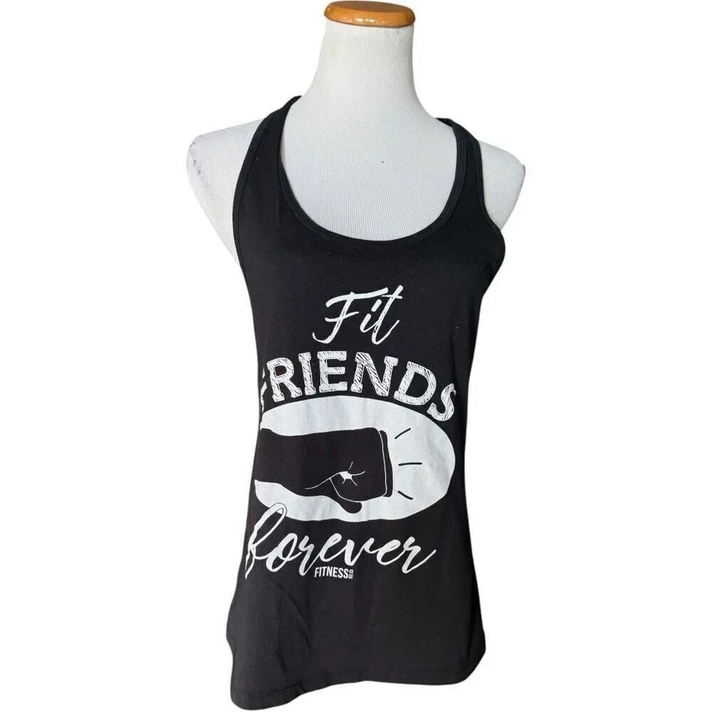 Womens Fitness Tee Co Fit Friends Forever Racerback Tank Top - Sz XL